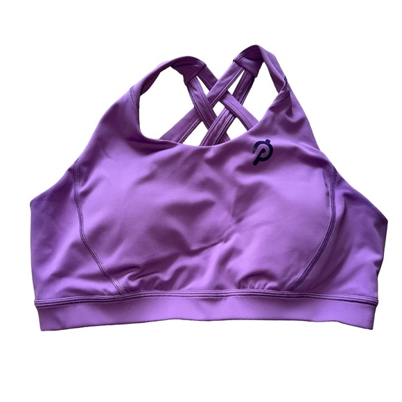 Peloton Apparel Set Essential Capri & Move Strappy Bra Purple Sz XL - Picture 4 of 15